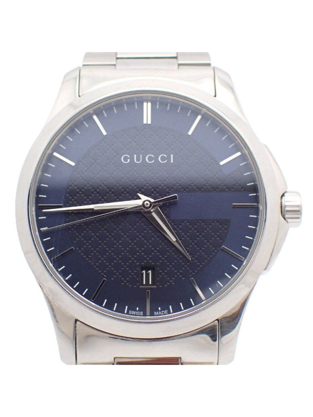 Gucci 126.4 G-Timeless Quartz Watch Blue Dial Ssstrap